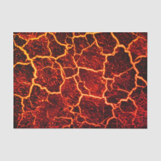 Seda Papel Tecido de Decoupage de Vulcanologia de Lava  (Frente )