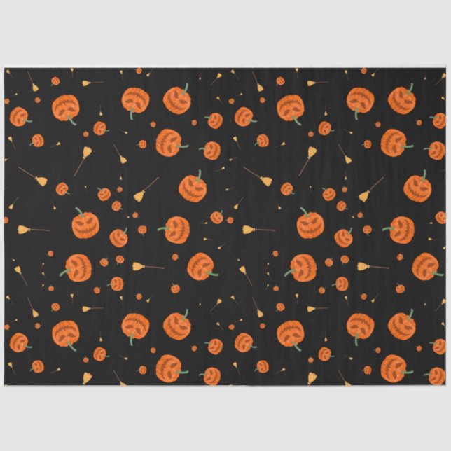 Seda Papel Tecido de Decoupage do Dia das Bruxas Gótico (Frente )