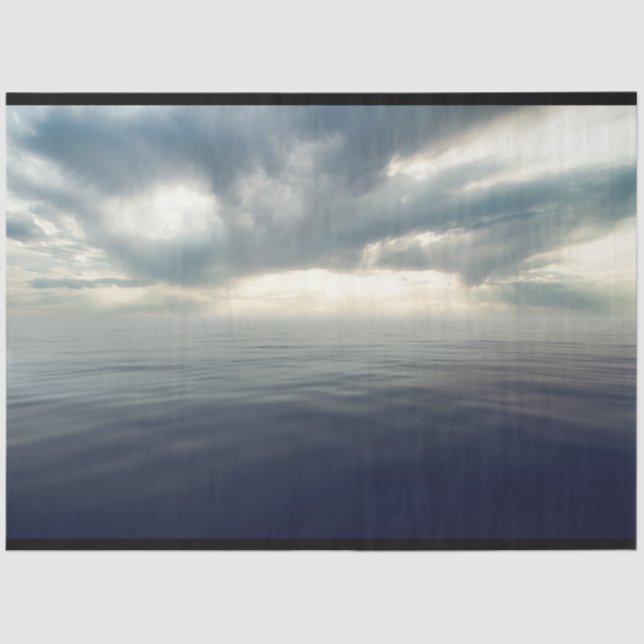 Seda Papel Tecido de Decoupage do Sea Storm Sky (Frente )