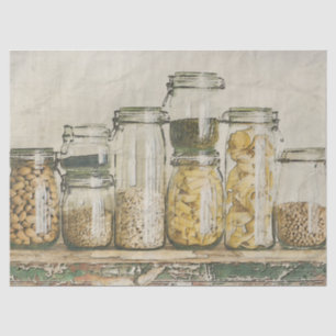 Seda Papel Tecido de Desanexação de Jars de Mason de