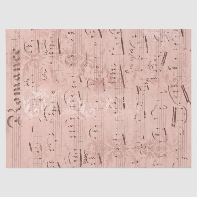 Seda Papel Tecido de Desanexação de Música em Folha Ros (Frente )