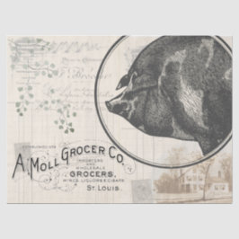 Seda Papel Tecido de Desenho de Suíno de Fábrica