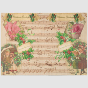 Seda Papel Tecido de Design Série Natal Vintage 2