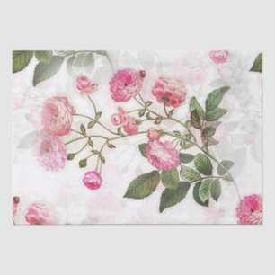 Seda Papel Tecido de Desvinculação das Flores de Vint
