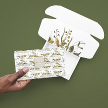 Papel Tecido de Flores Secas de Parabéns 