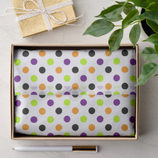 Seda Papel Tecido de Halloween com Bolinhas 2