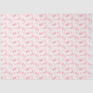 Seda Papel Tecido de Laços Rosa e Pontos