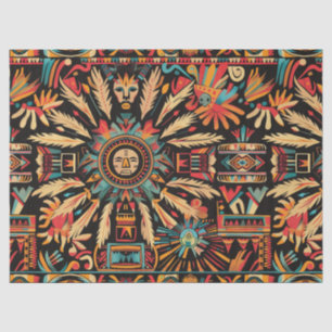 Seda Papel Tecido de Moldagem "Aztec Dream" Ciano Vibra