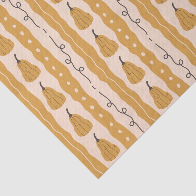 Seda Papel Tecido de Moldagem de Pumpkin de outono doce (Detalhes)