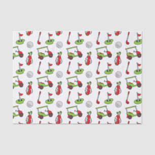 Seda Papel Tecido de Natal de Golfe Bonito