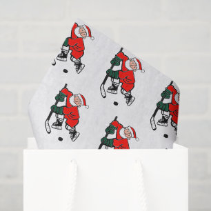 Seda Papel Tecido de Natal de Hóquei