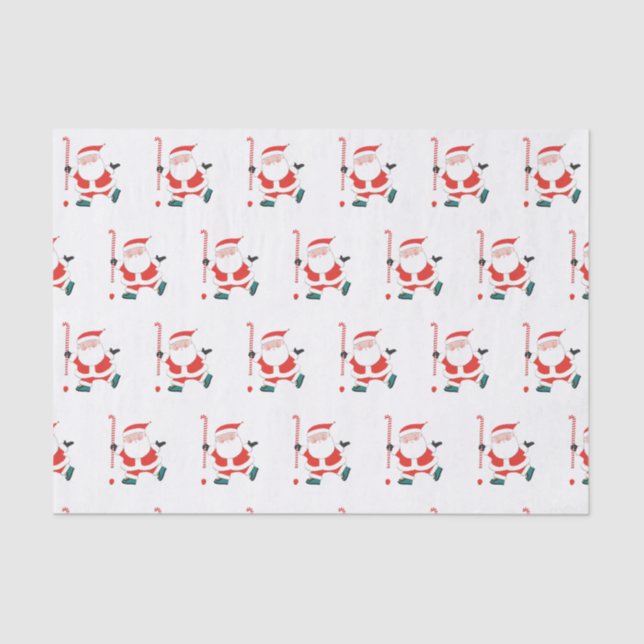 Seda Papel Tecido de Natal de Hóquei em Campo (Frente )