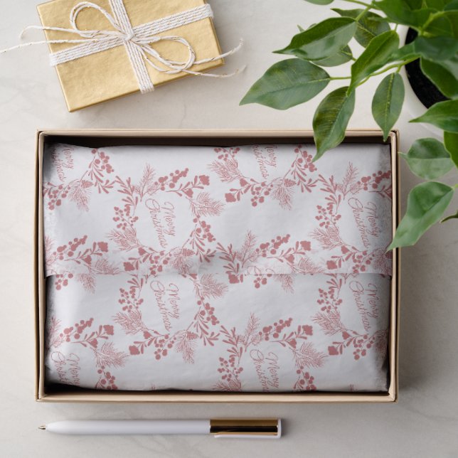 Seda Papel Tecido de Natal em Forma de Coroa – Embrulho (Presente)