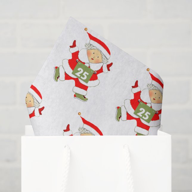 Seda Papel Tecido de Natal Festa de Corrida Runner (Sacola de presentes)