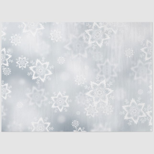 Seda Papel Tecido de Natal/Flocos de Neve (Frente )