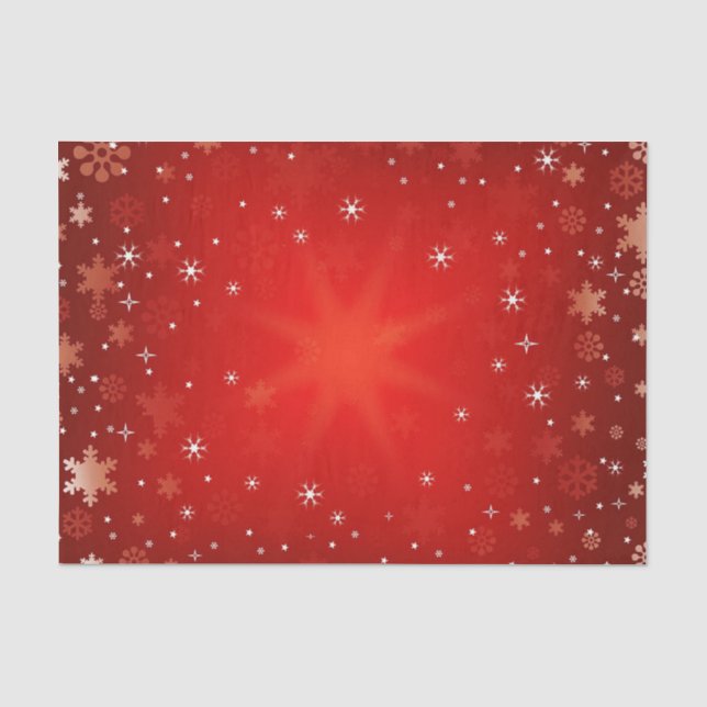Seda Papel Tecido de Natal/Flocos de Neve (Frente )