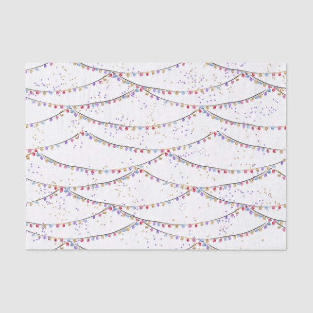 Seda Papel Tecido de Natal sobre Férias Tropicais (Frente )