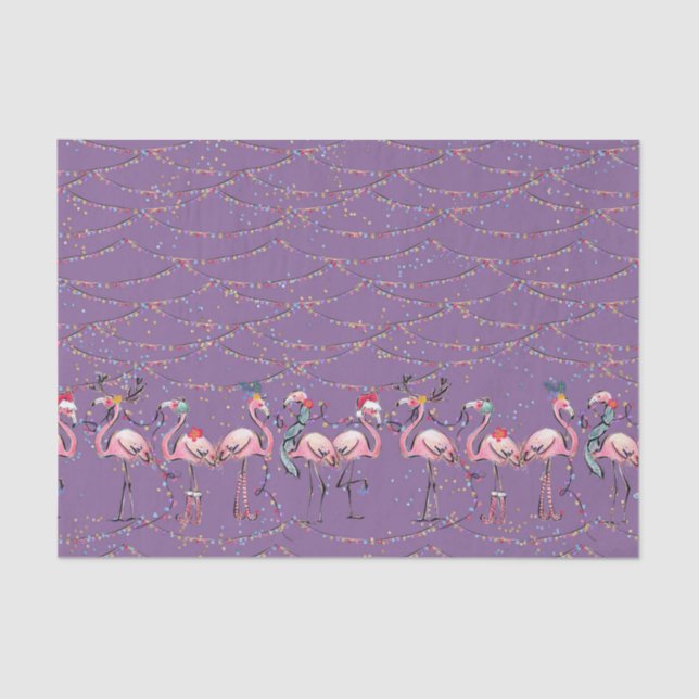 Seda Papel Tecido de Natal sobre Férias Tropicais (Frente )