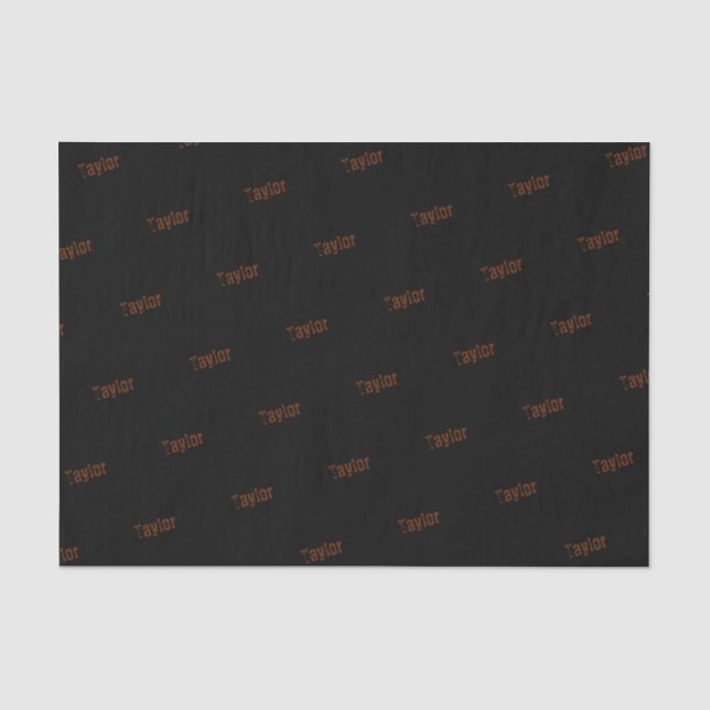 Seda Papel Tecido de Nome Distinto (Preto e Prurido) (Frente )