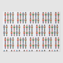 Papel Tecido de Padrão de Natal do Noz-Cracker