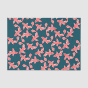 Seda Papel Tecido de Peixe Koi