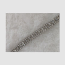Papel Tecido de Pelúcia Falsa e Diamantes