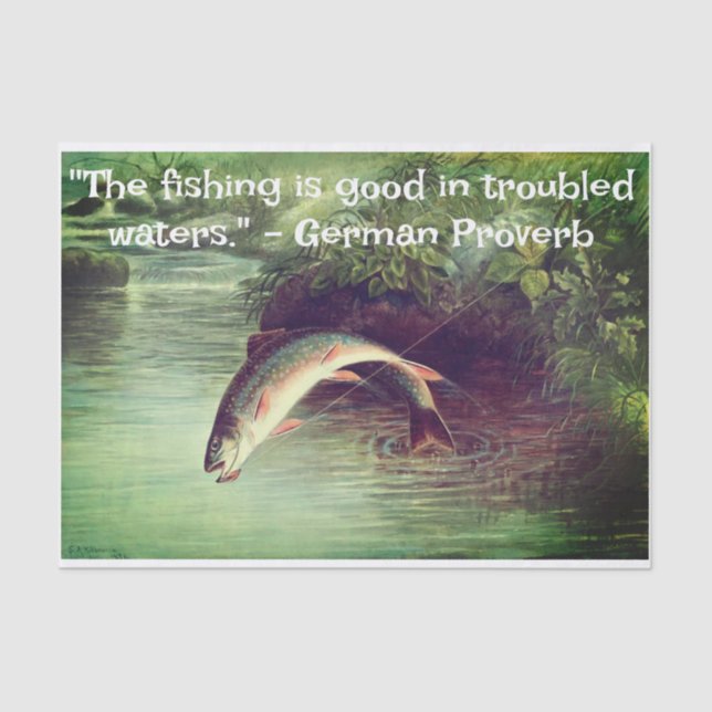 Seda Papel Tecido De Pesca (Frente )