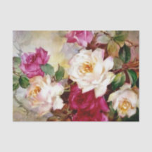 Papel Tecido de Presente Floral em Aquarela