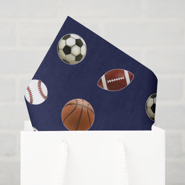 Seda Papel Tecido de Presente Temático de Esportes (Sacola de presentes)