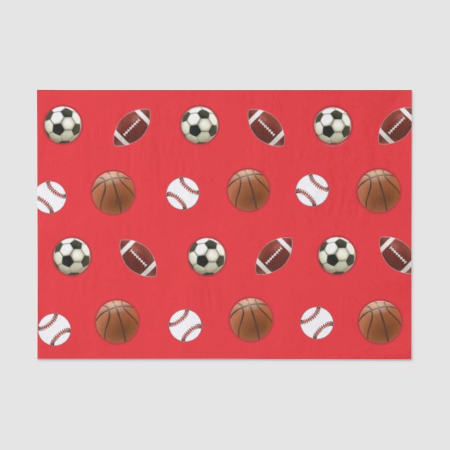 Seda Papel Tecido de Presente Temático de Esportes (Frente )