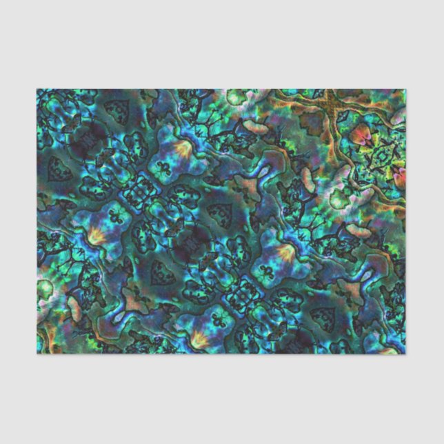 Seda Papel Tecido de Quebra-Presente - Abalone (Frente )