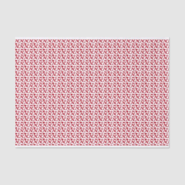 Seda Papel Tecido de Seta Coral XOXO (Frente )