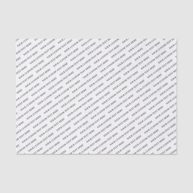 Seda Papel Tecido de Texto Personalizado Minimalista Pr (Frente )