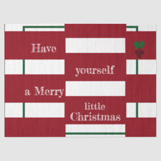 Seda Papel Tecido "Feliz de Natal"