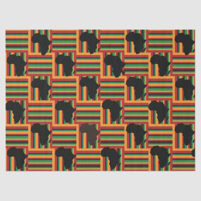 Seda Papel Tecido Kente, Papel De Moldagem Kente (Frente )