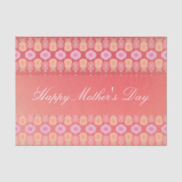 Seda Papel Tecido no Dia de as mães Flor De Coral Cor-D