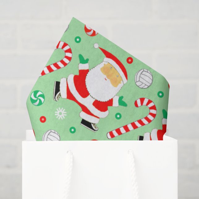 Seda Papel Tecido para Presente de Feriado de Volei (Sacola de presentes)
