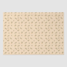Papel Tecido Pastel de Amêndoa com Verdura e Abelh