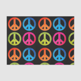 Seda Papel Tecido Presente com Sinais de Paz