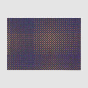 Seda Papel Tecido Roxo + Bolinhas de Abóbora (Pequeno)