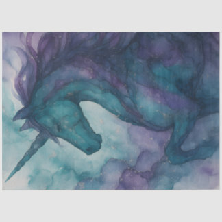 Seda Papel Tecido Unicorn - Estilo de Tinta Álcool