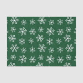 Seda Papel Tecido Verde em Floco de Neve