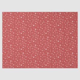 Seda Papel Tecido Vermelho de Neve Natal