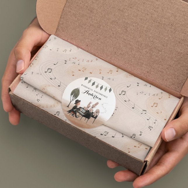 Seda Papel Tecidual de Nota de Música (Congratulate a special musician with this music note tissue paper! Matching collection available! )