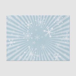 Seda Papel Tecidual Leve Azul Moderno Flocos de Neve