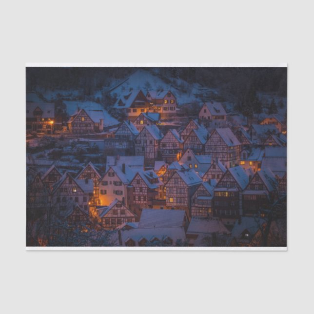 Seda Papel tecidular das aldeias de inverno (Frente )