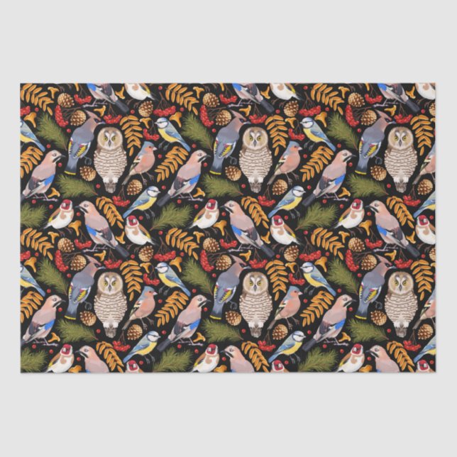 Seda Papel tecidular de aves (Frente )