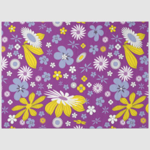 Seda papel tecidular de flores