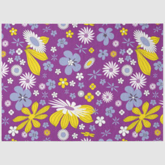Seda papel tecidular de flores