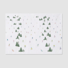 Seda Papel tecidular de Impressão de Esqui e Snowboard